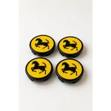 Gülcan Auto Jant Göbeği Ferrari Uyumlu 58/55 55mm Yuva 4lü Set Sarı 6kol
