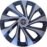 Gülcan Auto Toyota Yaris 15" Tek Jant Kapağı-Yl - Gri-Siyah - 15 inç