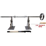Gülce Cağ Kebap Mangalı Seti (60 Cm) (Paslanmaz Çelik Krom Kaplama Şiş) (Ücretsiz Gönderim)