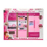 Gülce Design 02309 Oydaş, 3'lü Set - Fırın - Buzdolabı - Bulaşık Makinesi Kız Erkek Çocuk Oyuncak Eğitici Oyuncak