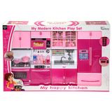Gülce Design 02313 DOLAP FIRIN BULAŞIK BUZDOLABI MAKİNASI 4LÜSET Kız Erkek Çocuk Oyuncak Eğitici Oyuncaklar