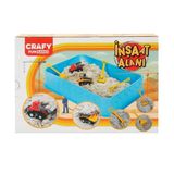 Gülce Design 3470 Crafy İnşaat Alanı Oyun Kumu Seti 250 gr 7 Parça Kız Erkek Çocuk Oyuncak Eğitici Oyuncaklar