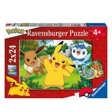 Gülce Design 56682 Pokemon 2x24 parça Ravensburger Puzzle Kız Erkek Çocuk Oyuncak Eğitici Oyuncaklar