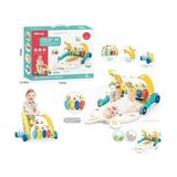 Gülce Design BIB6015 -Vardem Piyanolu 2 in 1 Bebek Yürüteci ve Tavşan Desenli Mavi Oyun Halısı Kız Erkek Çocuk Oy