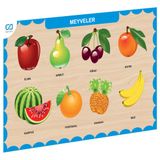 Gülce Design CAAHS-3206 CA GAMES AHŞAP MEYVELER BUL-TAK Kız Erkek Çocuk Oyuncak Eğitici Oyuncaklar