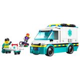 Gülce Design LEGO City Acil Yardım Ambulansı 60451 Kız Erkek Çocuk Oyuncak Eğitici Oyuncaklar