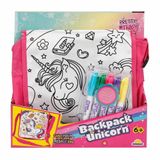 Gülce Design Pretty Pinky Boyanabilir Desenli Unicorn Sırt Çantası Kız Erkek Çocuk Oyuncak Eğitici Oyuncaklar