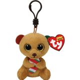 Gülce Design TY Bella - Brown Bear W/Candy Cane Peluş Anahtarlık Kız Erkek Çocuk Oyuncak Eğitici Oyuncaklar