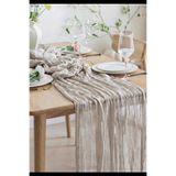 Gülce Home Collection Sofia Bohem Tül Runner Masa Örtüsü I Düğün,Nişan,Doğum Günü,Parti,Yılbaşı ve Özel Gün Süslemesi Vizon Renk