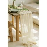 Gülce Home Collection Sofia Bohem Tül Runner Masa Örtüsü I Düğün,Nişan,Doğum Günü,Parti,Yılbaşı ve Özel Gün Süslemesi