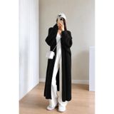 Gülce moda Kadın Oversize Uzun Triko Hırka Şal Yaka