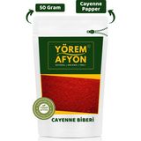 Gülçehre Yörem Afyon Anadolu Mutfağının Ateşli Baharatı Hakiki Cayenne Biberi (Arnavut Biberi / Kayyen Biberi) | 50GR. - 50 gr