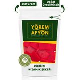 Gülçehre Yörem Afyon El Yapımı Tamamen Doğal Geleneksel Kırmızı Kızamık Şekeri, Lohusa Şekeri | 260GR. - 260 gr