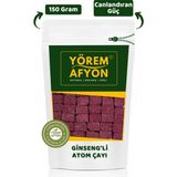 Gülçehre Yörem Afyon Ginsengli Bitkisel Küp Atom Çayı, Glikozsuz Saf Pancar Şekerli Her Yudumda Zinde Bir Beden | 150GR. - 150 gr