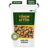 Gülçehre Yörem Afyon Meşhur Isparta Yöresinden Kurutulmuş Tomurcuk Kokulu Sarı Gül Kurusu (Rose Odorata) | 30Gr. - 30 Gr