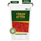 Gülçehre Yörem Afyon Meşhur Safranbolu Odun Ateşinin Yanında Kurutulmuş Yerli Mahsul Hakiki Safran (crocus Sativus) | 1gr - 1 gr