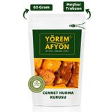 Gülçehre Yörem Afyon Meşhur Trabzon Katkısız Şekersiz Güneşte Kurutulmuş Cennet Hurması Kurusu | 60Gr.