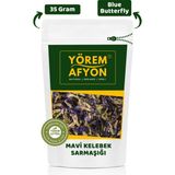 Gülçehre Yörem Afyon Renk Değiştiren Doğal Mavi Kelebek Sarmaşığı Çayı (Butterfly Pea Flower) (Clitoria ternatea) | 35Gr. - 35 gr