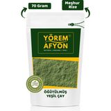 Gülçehre Yörem Afyon Rize Yöresinden Dağ Eteklerinde Toplanmış Saf Öğütülmüş, Toz Yeşil Çay (CamelliaSsinensis) | 70Gr. - 70 gr