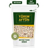 Gülçehre Yörem Afyon Yörem Afyon Dünya Mutfakların Vazgeçilmezi Saf ve Katkısız Beyaz Tane Biber (Piper Nigrum) | 80Gr. - 80 gr