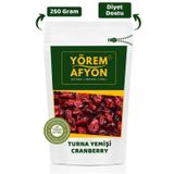 Gülçehre Yörem Afyon Zamanında Hasat Edilmiş Diyet Dost Turna Yemişi Kurusu, Cranberry,Yaban Mersini | 250Gr.