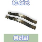Gülcem Klas Alüminyum Metal Lüks Modern Mobilya Çekmece Mutfak Dolabı Kulpu Inox-Krom (10 Adet) - 192mm
