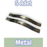 Gülcem Klas Alüminyum Metal Lüks Modern Mobilya Çekmece Mutfak Dolabı Kulpu Inox-Krom (5 Adet) - 192mm