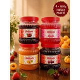 güldüoğlu Geleneksel Karışık Reçel Seti 1610 gr x 4 Adet (Gül, Kayısı, Vişne, Çilek - Toplam 6.44 Kg)