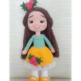 Güleç Kız Bebek Amigurumi Organik Oyuncak