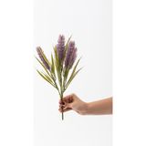 Güleç Yapay Çiçek Yapay 5 Kafalı Çiçek Demeti 35 cm 5 Dal - Mor
