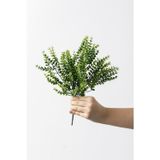 Güleç Yapay Çiçek Yapay Okaliptus Demeti Yeşil 35 Cm 7 Dal (Uv)