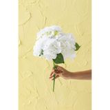 Güleç Yapay Çiçek Yapay Ortanca Çiçeği 35 Cm 7 Dal Beyaz