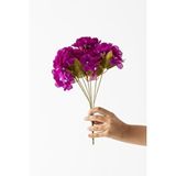 Güleç Yapay Çiçek Yapay Ortanca Çiçeği 35 Cm 7 Dal Mor Çok Renkli