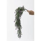 Güleç Yapay Çiçek Yapay Sarmaşık Uv Korumalı Küpe Yeşil Mor 80 Cm 5 Dal Çok Renkli
