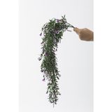 Güleç Yapay Çiçek Yapay Sarmaşık Uv Korumalı Küpe Yeşil Mor 80 Cm 5 Dal