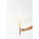 Güleç Yapay Çiçek Yapay Tüylü Palmiye Yaprağı 75 Cm 8 Dal Beyaz Çok Renkli