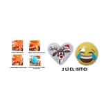 Gülen Emoji Beyaz Geyik Cep Sobası,El Isıtıcı,2 Adet Sıcak Su Torbası Pvc 9cm