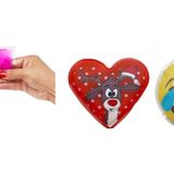 Gülen Emoji Kırmızı Geyik Cep Sobası,El Isıtıcı,2 Adet Sıcak Su Torbası Pvc 9cm