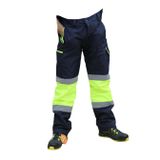 Gülep İş Oxford Pantolon Lacivert- Sarı 3XL