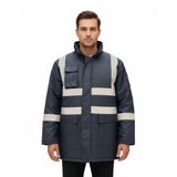 Gülep İş Reflektörlü Oxford Parka Lacivert İş Montu S