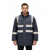 Gülep İş Reflektörlü Oxford Parka Lacivert İş Montu XL