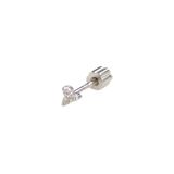 Güler Yüzlü Silver 2 MM MİNİ ÇİÇEK GÜMÜŞ TRAGUS PIERCING - RODYUM BEYAZ