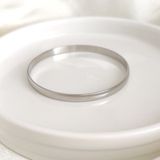 Güler Yüzlü Silver 6 CM ÇELİK KALIN BOMBELİ AJDA BİLEZİK 1 ADET - BEYAZ