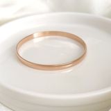 Güler Yüzlü Silver 6 CM ÇELİK KALIN BOMBELİ AJDA BİLEZİK 1 ADET - ROSE BAKIR