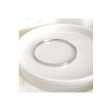 Güler Yüzlü Silver 6 CM ÇELİK KALIN DÜZ AJDA BİLEZİK 1 ADET - BEYAZ