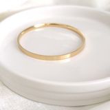 Güler Yüzlü Silver 6,5 CM ÇELİK KALIN DÜZ AJDA BİLEZİK 1 ADET - ALTIN SARI