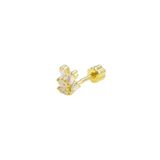 Güler Yüzlü Silver BAGET YAPRAK GÜMÜŞ TRAGUS PIERCING - ALTIN SARI