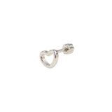Güler Yüzlü Silver BOŞ KALP GÜMÜŞ TRAGUS PIERCING - RODYUM BEYAZ