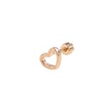 Güler Yüzlü Silver BOŞ KALP GÜMÜŞ TRAGUS PIERCING - ROSE BAKIR