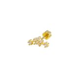 Güler Yüzlü Silver ÇITIR ÇİÇEK GÜMÜŞ TRAGUS PIERCING - ALTIN SARI